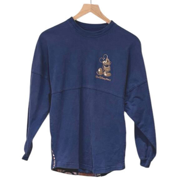 Walt Disney 50th Anniversary Rare Blue Mickey Mouse Castle Spirit Jersey Size XS - Picture 1 of 5
